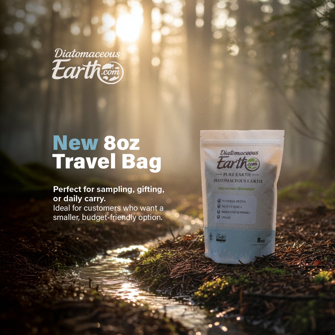 8oz Travel Size Food Grade Diatomaceous Earth