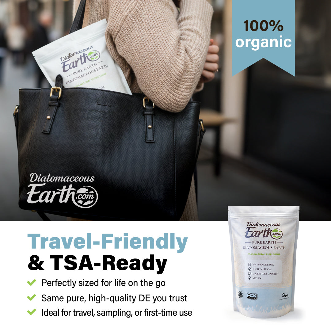 8oz Travel Size Food Grade Diatomaceous Earth