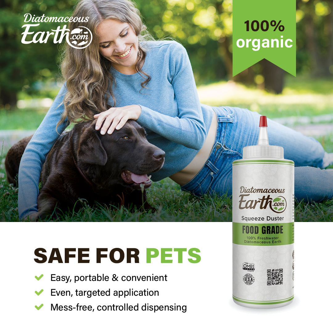 NEW FILLED Diatomaceous Earth Squeeze Duster Applicator