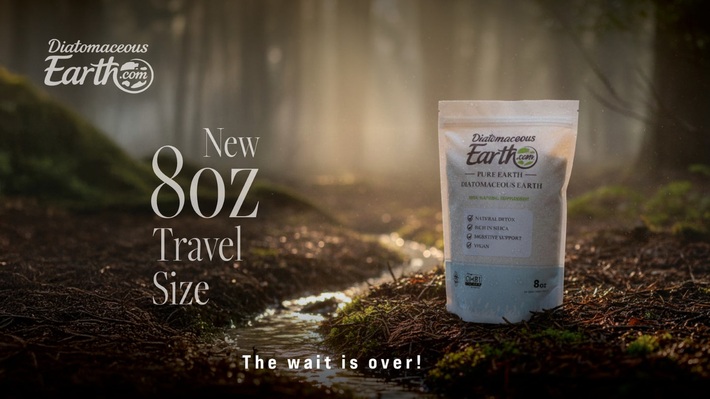 8oz Travel Size Food Grade Diatomaceous Earth