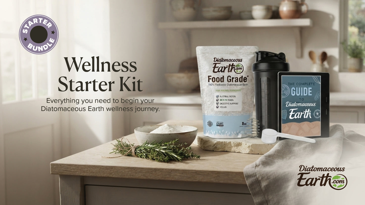 Wellness Starter Kit – Food Grade Diatomaceous Earth Essentials Bundle (8oz)